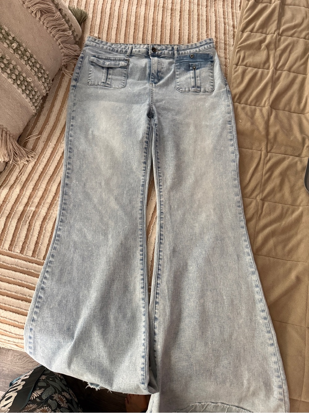 Tractr Blu acid wash flare jeans 12